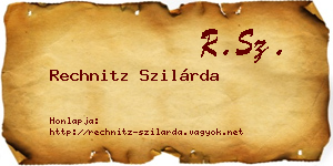 Rechnitz Szilárda névjegykártya
